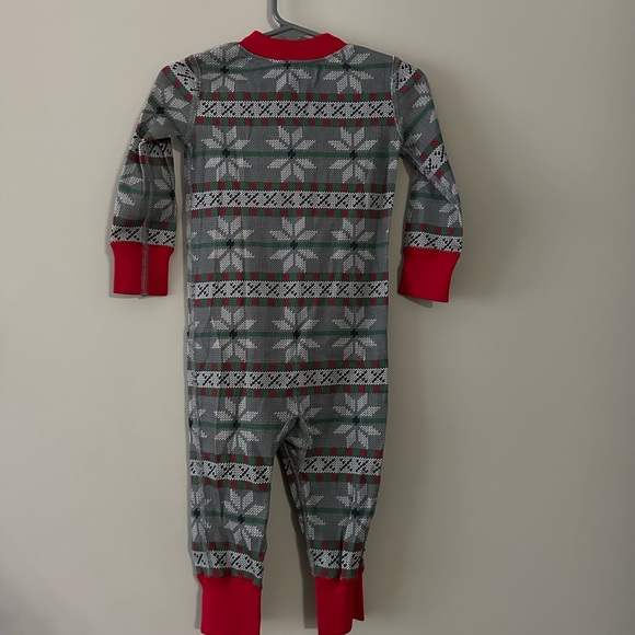 NWT - Hanna Andersson Gray Sweater Stitch Holiday Zip-Up Onesie 18-24mos - Picture 2 of 2